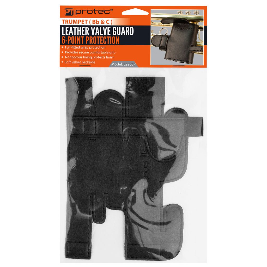 Protec L226SP 6 Point Trumpet Valve Guard - Black Leather