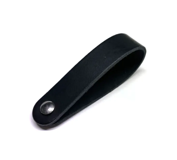 Black Guitar Leather Headstock / Neck Cradle / Strap Loop