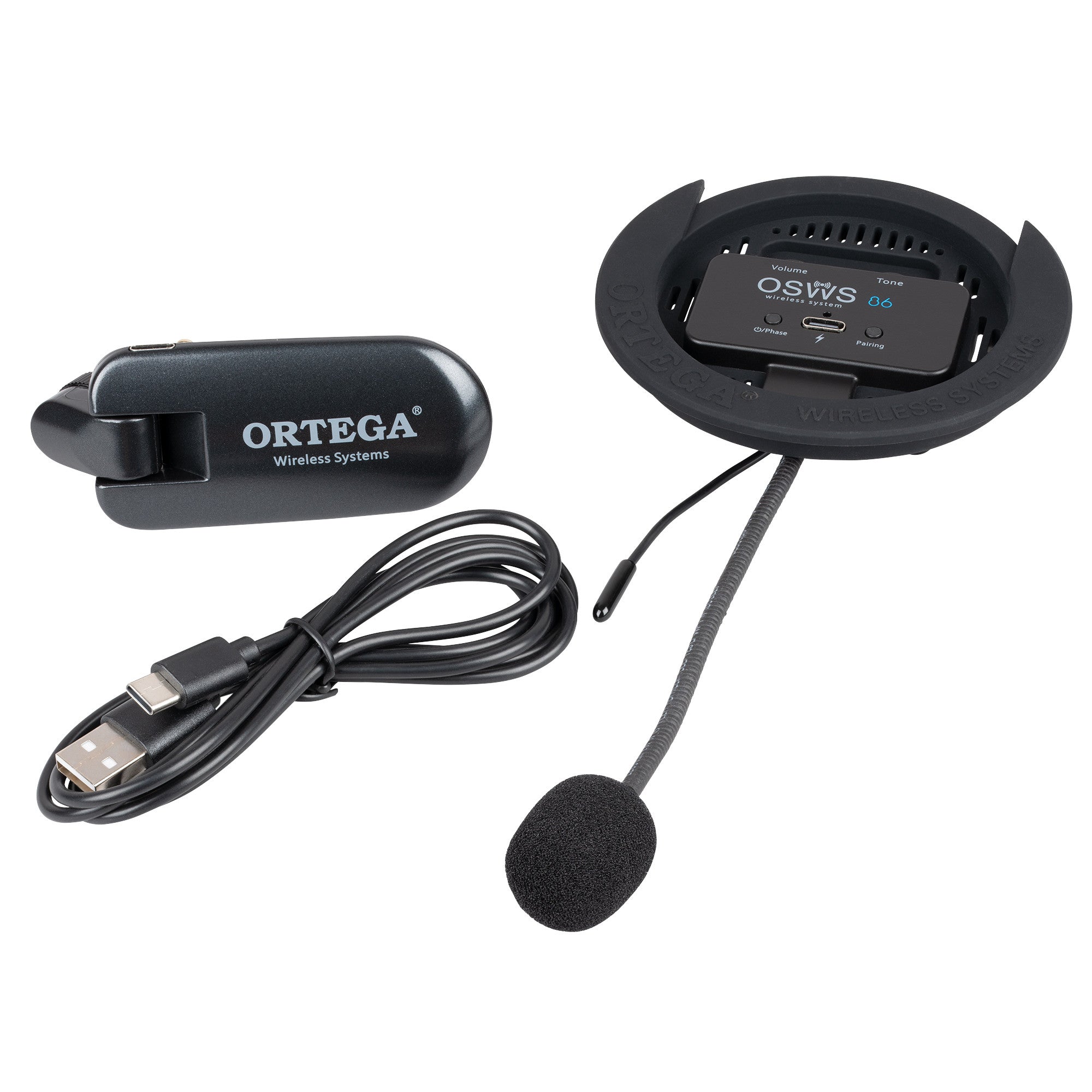 Ortega OSWS86 Classical Guitar Wireless Sound Hole Microphone System