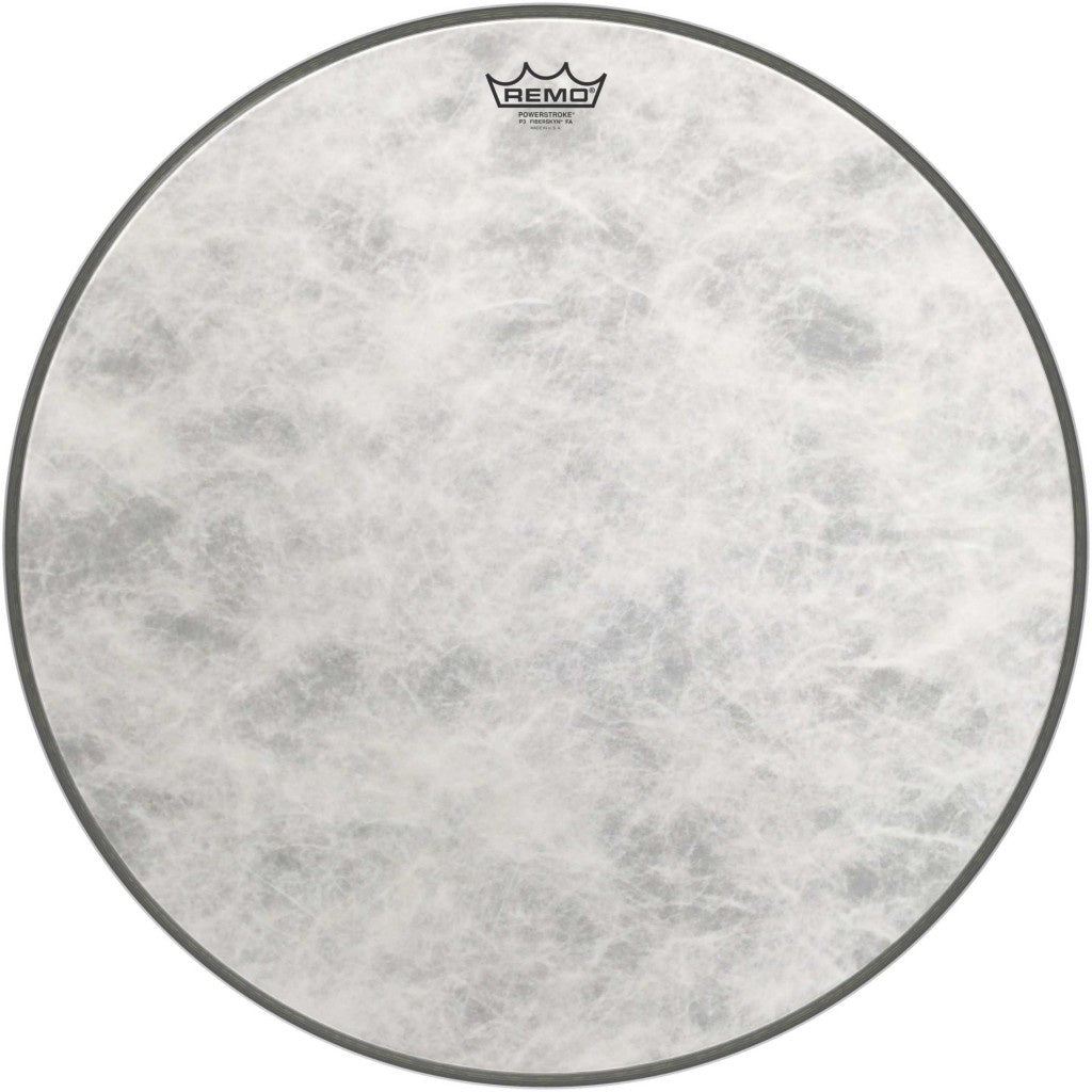 Remo 22" Fiberskyn Powerstroke P3 Bass Drum Head / Skin + Falam Patch