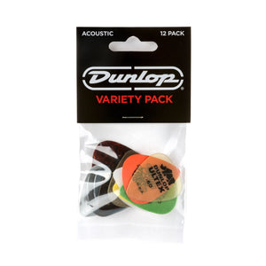 Dunlop PVP112 Acoustic Guitar Variety Pick / Plectrum Pack - Pack of 12