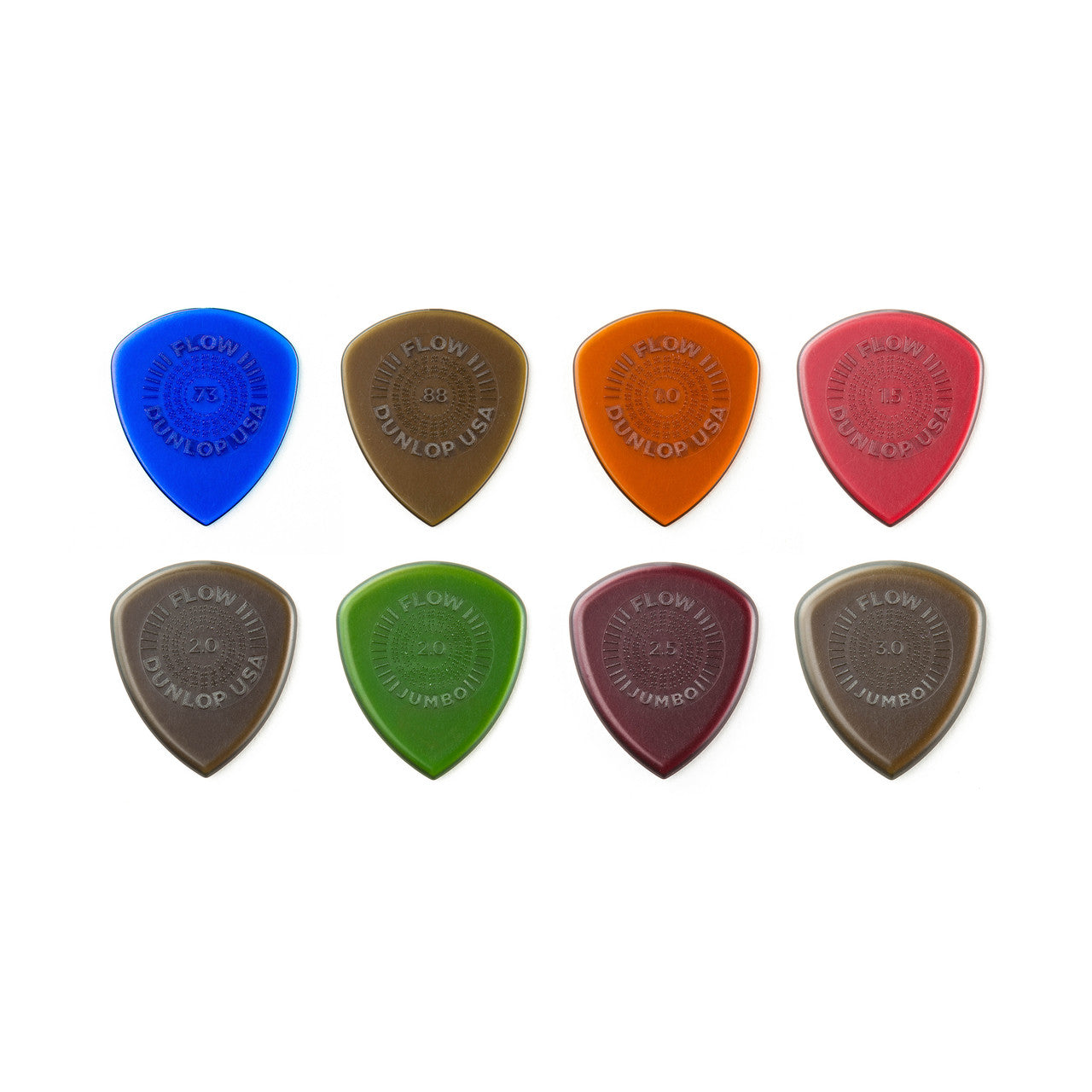 Dunlop PVP114 Flow Guitar Variety Pick / Plectrum Pack - Pack of 8