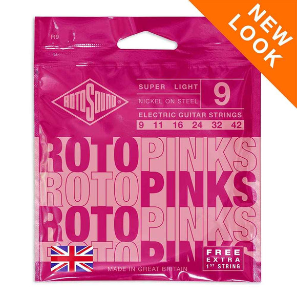 Rotosound R9 Roto Pinks 9 - 42 Electric Guitar Strings