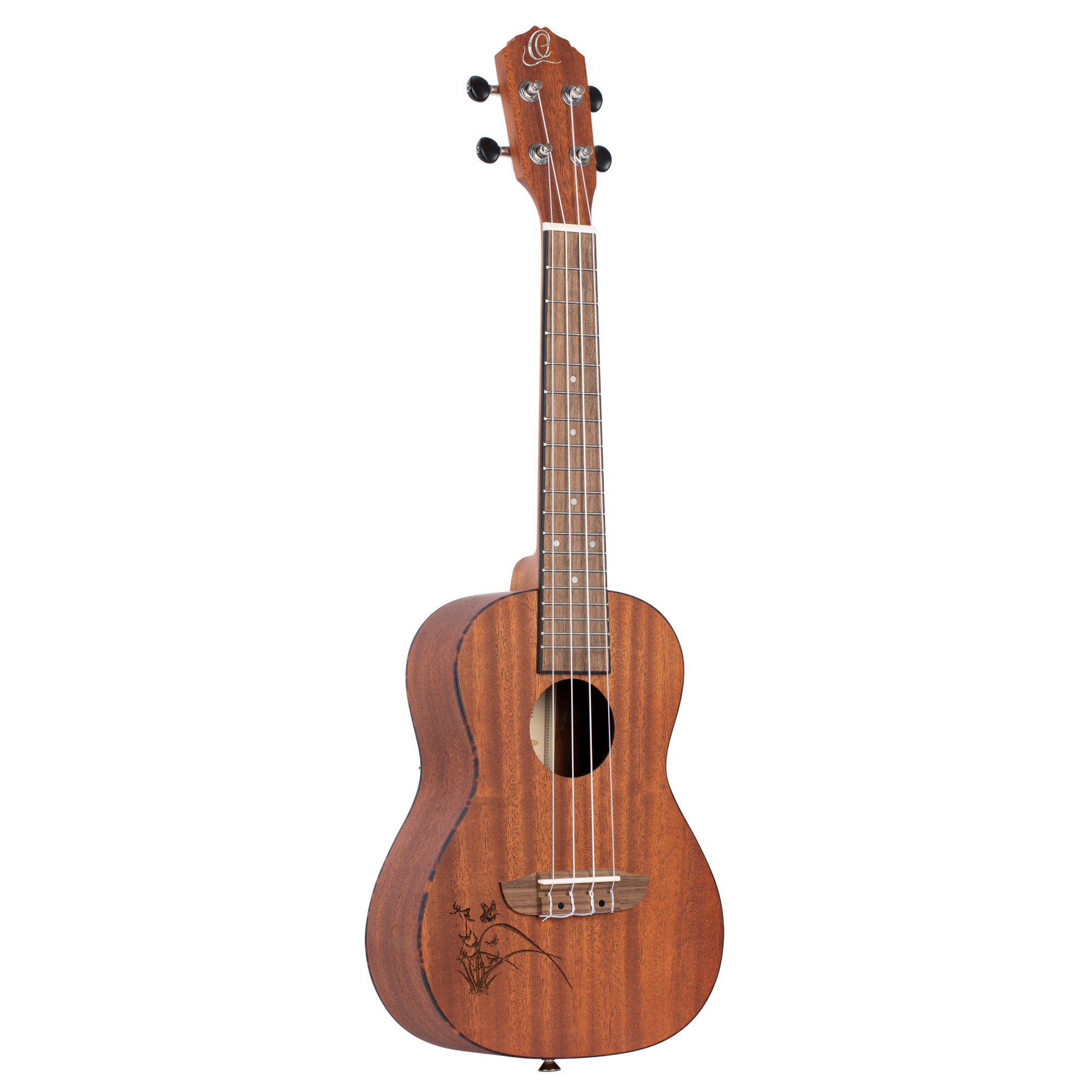 Ortega Bonfire Series Left Handed Concert Ukulele - Natural Sapele
