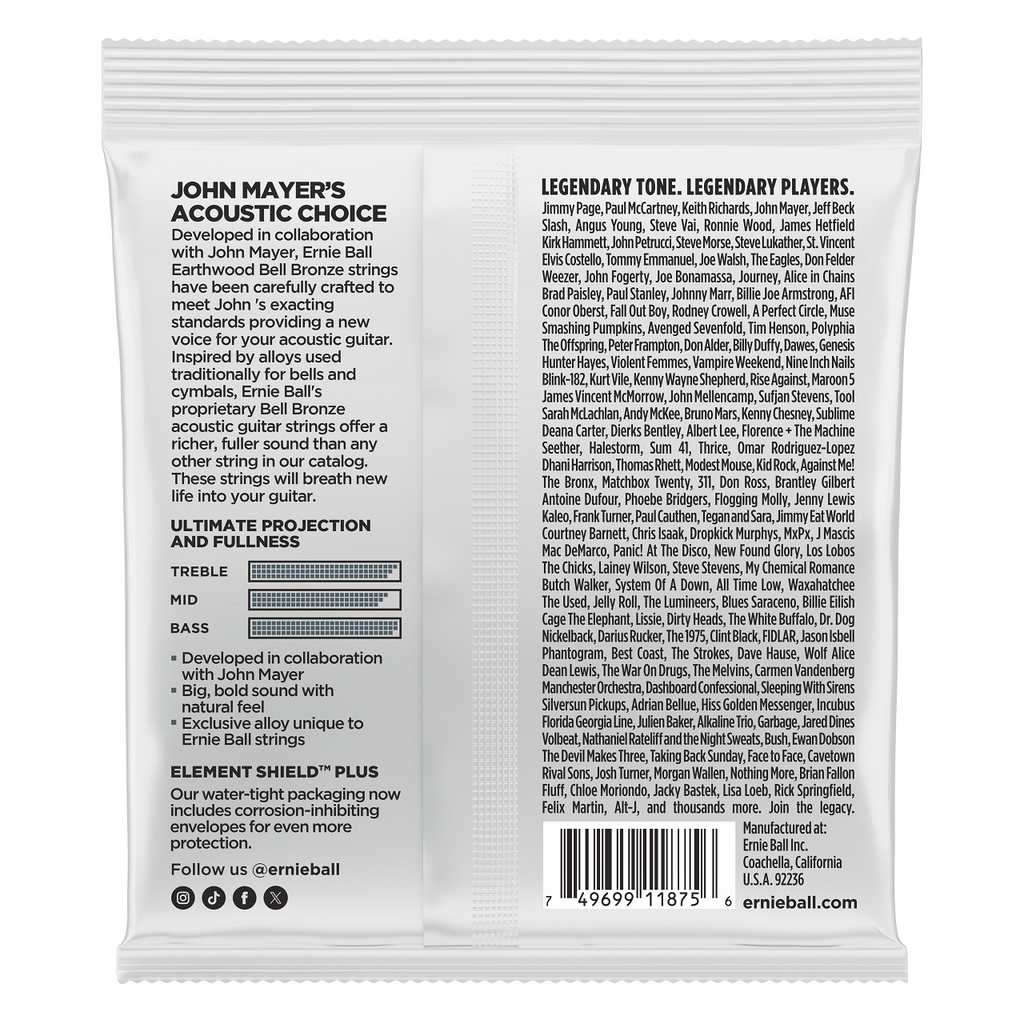Ernie Ball Earthwood Light Bell Bronze Acoustic Strings
