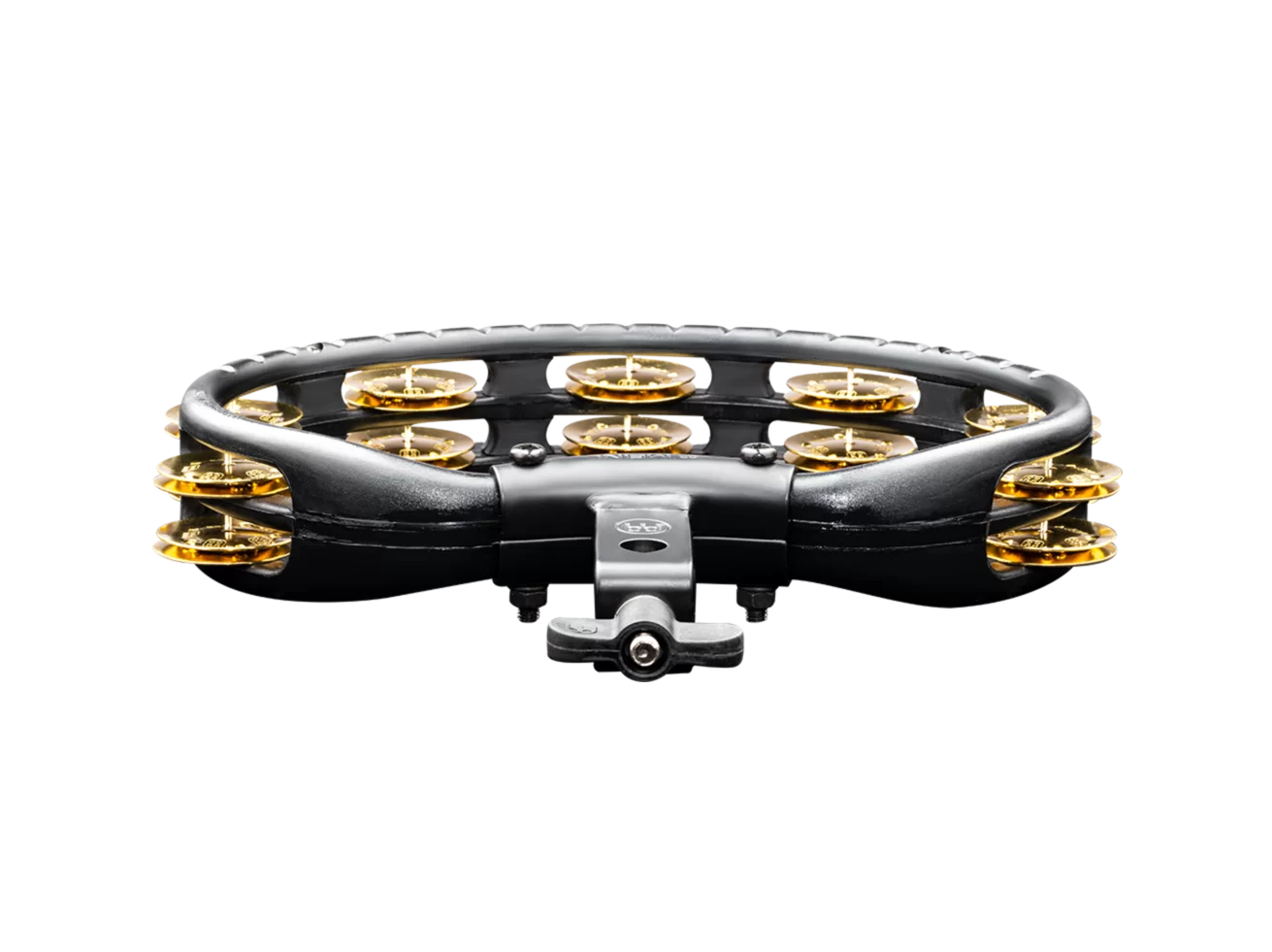 Meinl (TMT2B-BK) Mountable ABS Tambourine - Solid Brass Jingles - Black