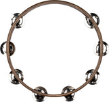Meinl TA1WB Single Row Wooden Tambourine Stainless Steel Jingles - Walnut Brown