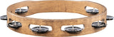 Meinl TA1WB Single Row Wooden Tambourine Stainless Steel Jingles - Walnut Brown