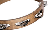 Meinl TA1WB Single Row Wooden Tambourine Stainless Steel Jingles - Walnut Brown