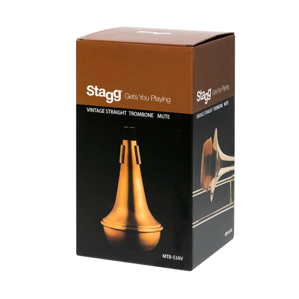 Stagg MTB-S3AV Trombone Straight Mute - Vintage Patina Finish