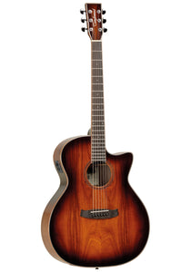 Tanglewood Winterleaf TW-6CE-KOA Solid Top Grand Auditorium Venetian Cutaway Electro Acoustic Guitar