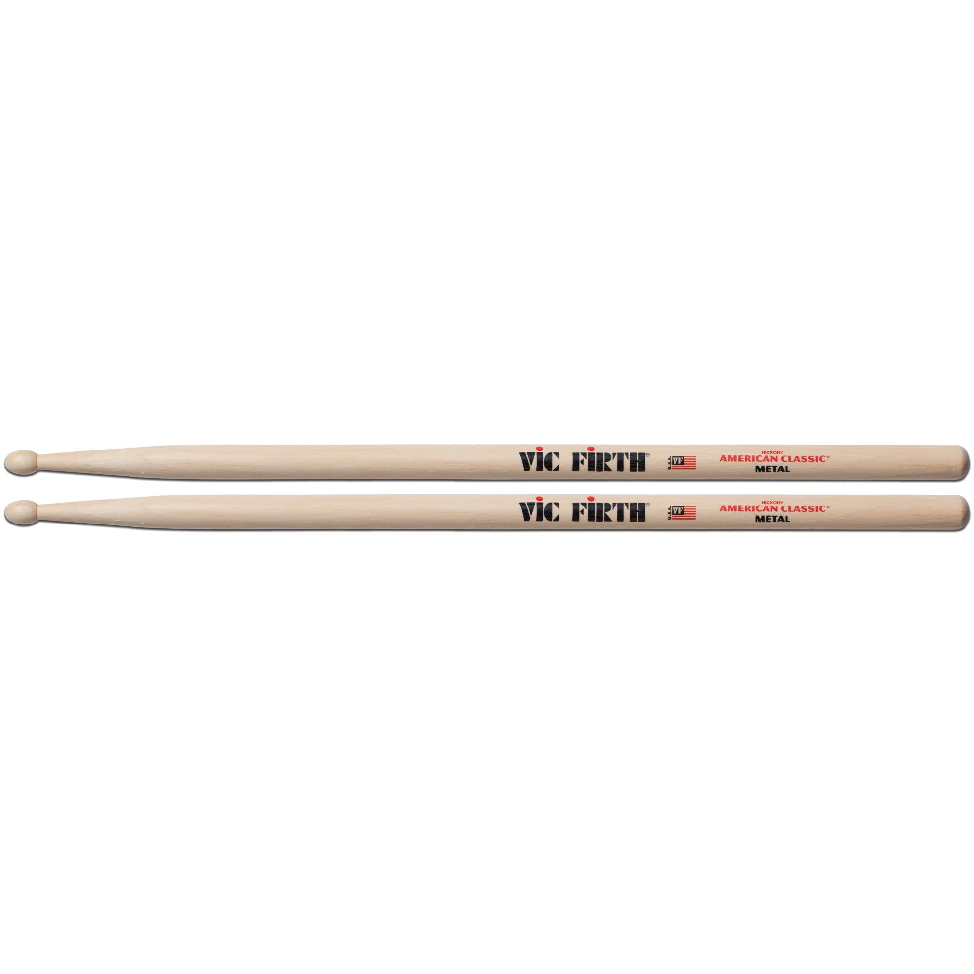 Vic Firth METAL Wooden Tip Drumsticks  - Hickory