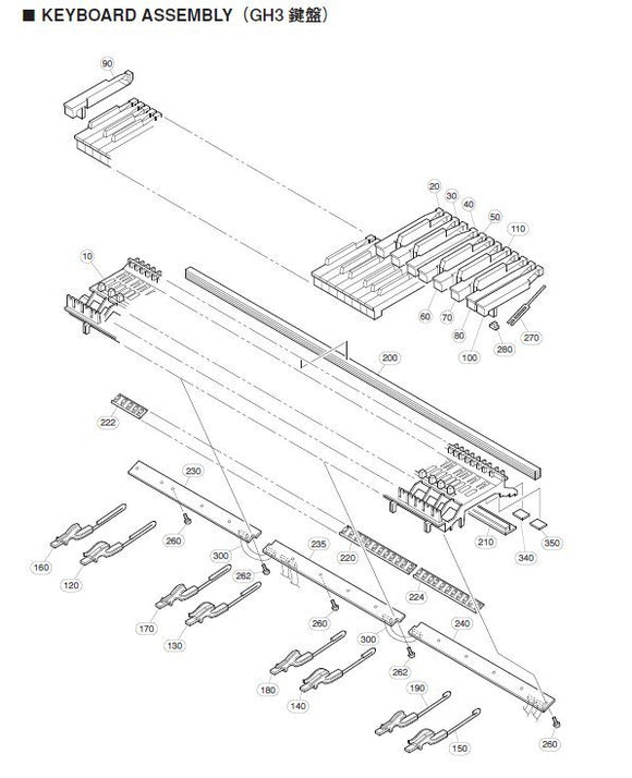 V828670R  VCZ74500 rubber contact Clavinova GH3 keybed