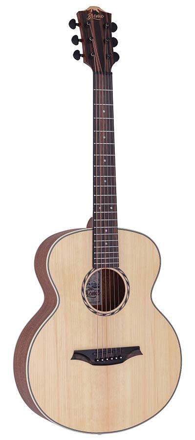 Bromo BAA8S Solid Top Mini Jumbo / Short Scale / Travel Acoustic Guitar