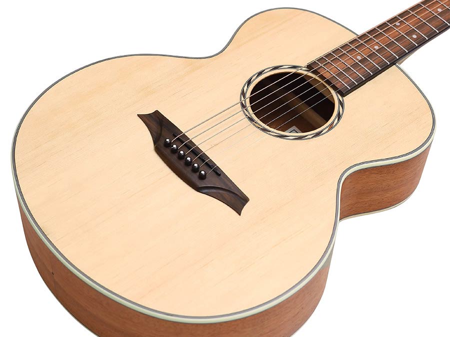 Bromo BAA8S Solid Top Mini Jumbo / Short Scale / Travel Acoustic Guitar