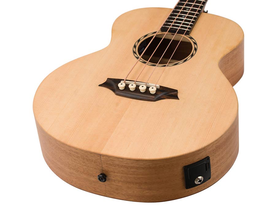 Bromo BAT8E Solid Top Mini Jumbo Electro Acoustic Bass Guitar