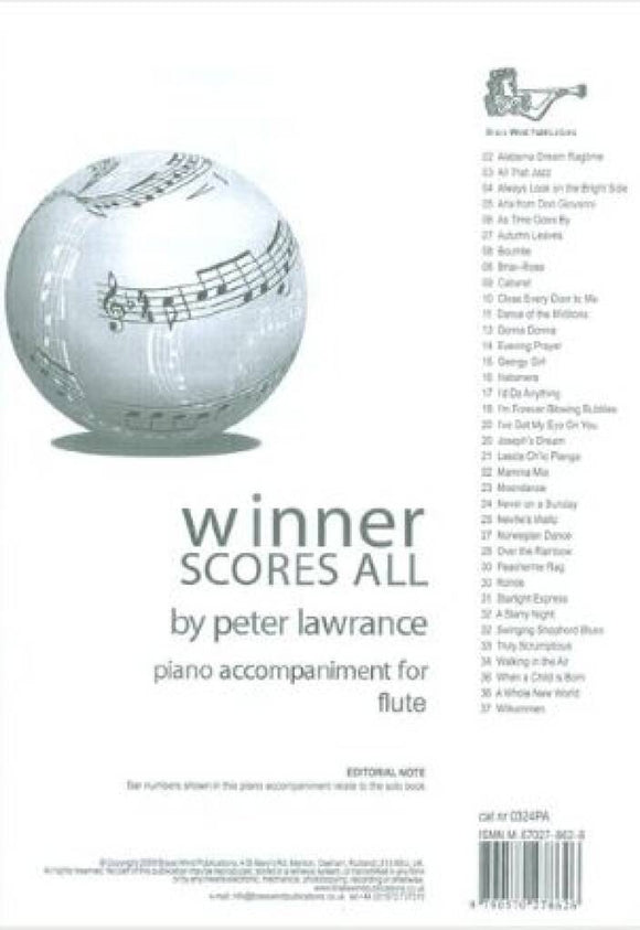 Piano Accompaniment - Winners Scores All For Flute - Peter Lawrance