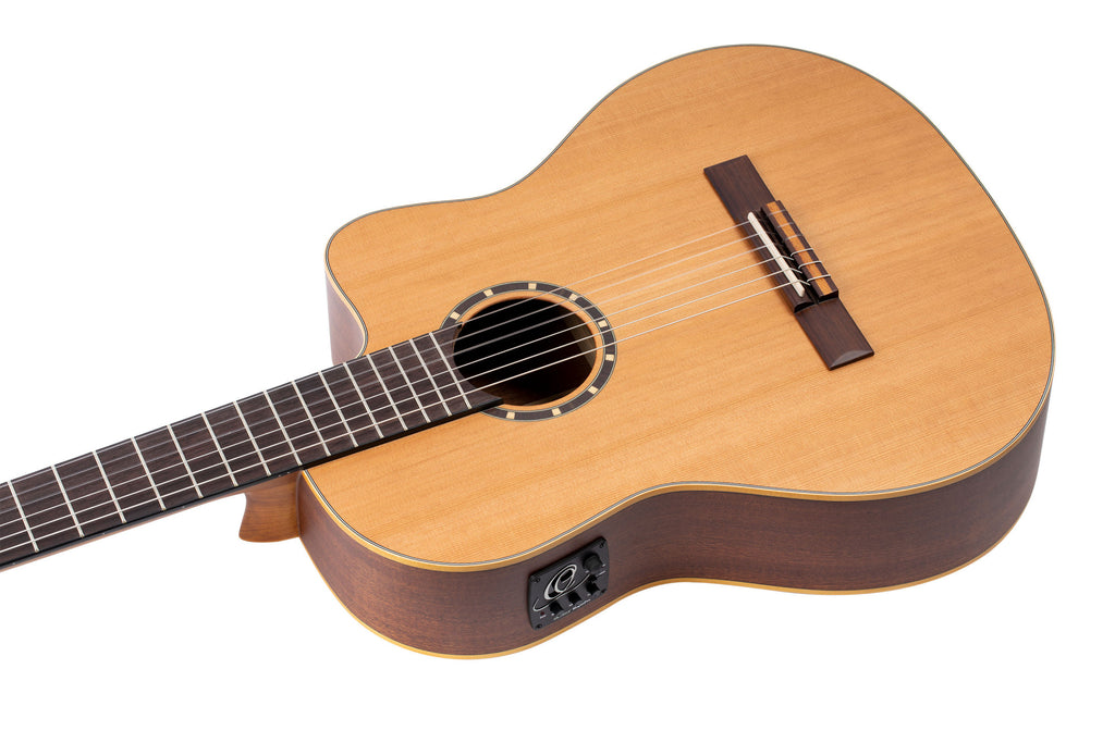 Ortega RCE131 Family Pro Solid Cedar Electro Acoustic Classical Guitar