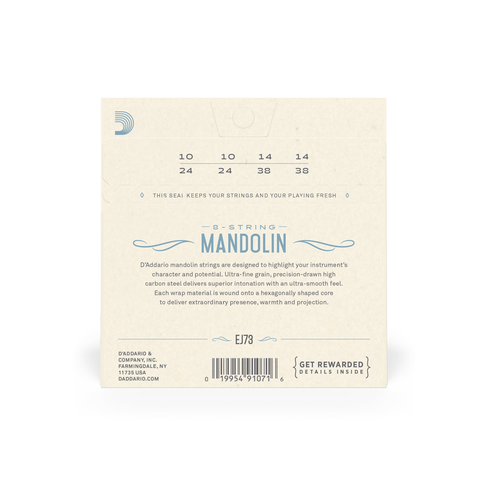D'Addario EJ73 Light Phosphor Bronze Mandolin String Set