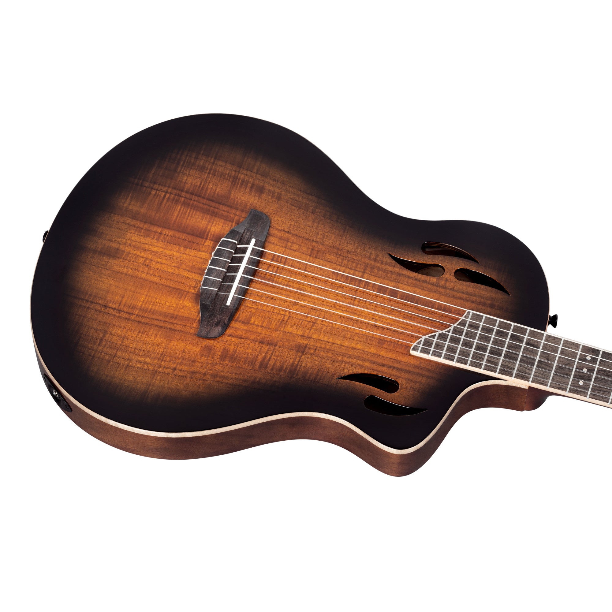 Ortega RTPDLX-ACA TourPlayer Electro Acoustic Thinline Classical Guitar - Acacia Burst