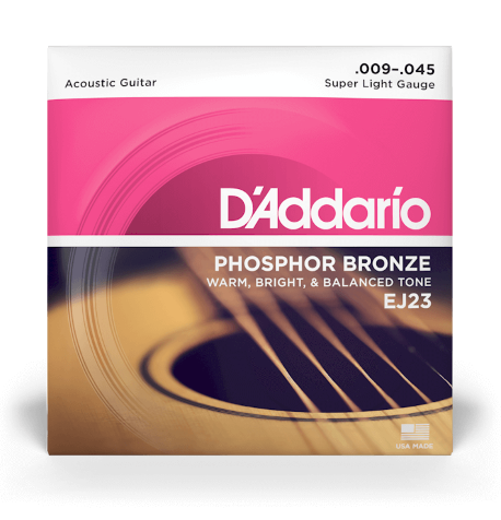 D'Addario EJ23 Super Light Phosphor Bronze Acoustic Strings