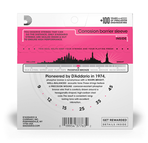 D'Addario EJ23 Super Light Phosphor Bronze Acoustic Strings