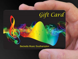 Becketts Music - Physical Gift Card  Value £ 10.00