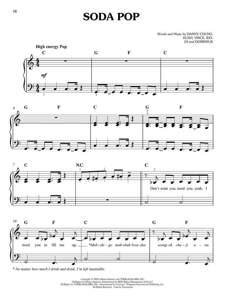 K-Pop Demon Hunters - Music From The Netflex Film - Easy Piano