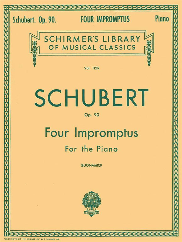 Schubert Four Impromptus  OP. 90 For Piano