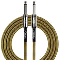 Kirlin 20ft / 6m Black / Yellow Woven Straight - Straight Jack Cable