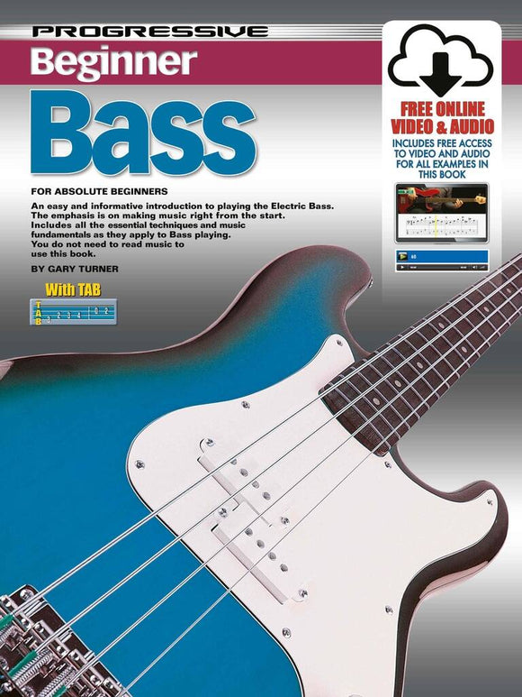 Progressive Beginner Bass - includes online access