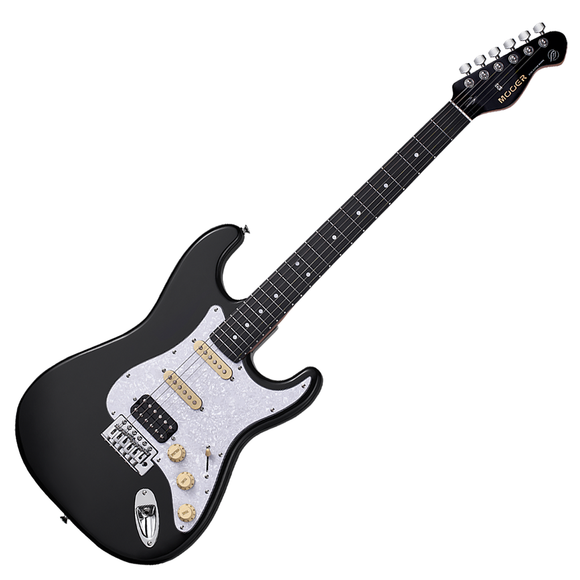 Mooer MSC10 PRO Black With Pearl White Pickguard Electric Guitar