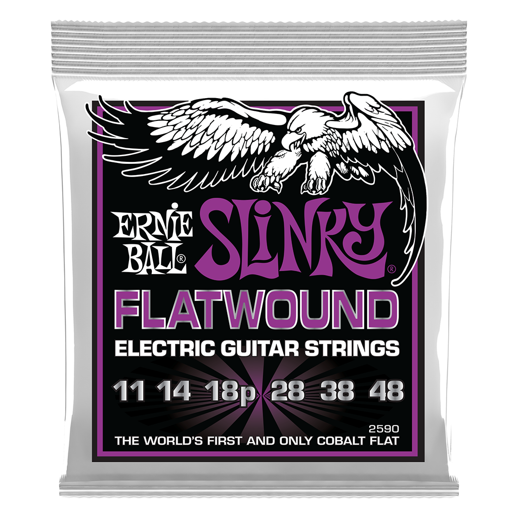 Ernie Ball Power Slinky Cobalt Flatwound Electric Guitar Strings 11 - 48