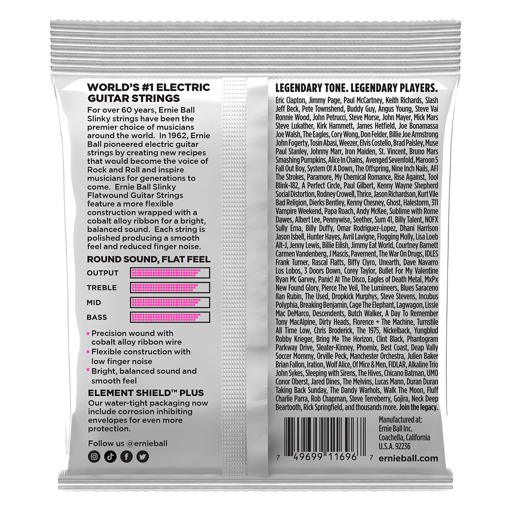 Ernie Ball Super Slinky Cobalt  Flatwound Electric Guitar Strings 9 - 42