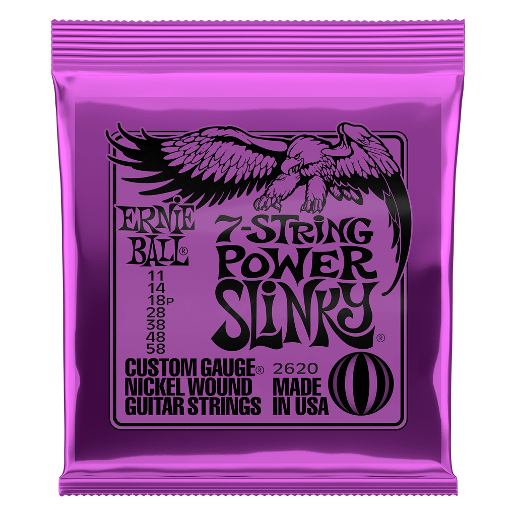 Ernie Ball Power Slinky 7 Electric Guitar Strings 11 - 58