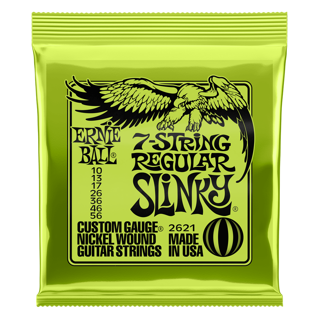 Ernie Ball Regular Slinky 7 Electric Guitar Strings 10 - 56