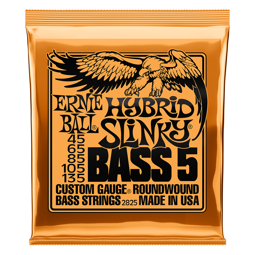 Ernie Ball Hybrid Slinky 5 String Bass Guitar Strings 45-135