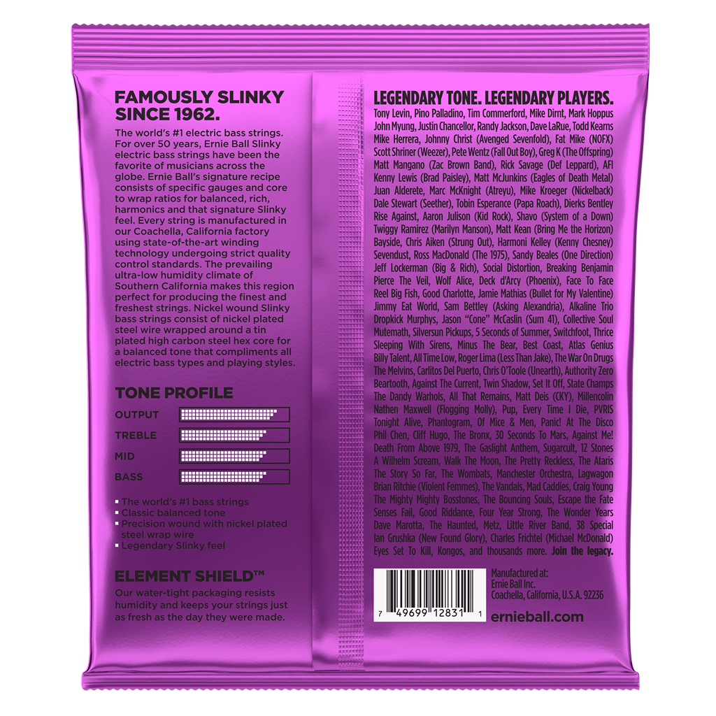 Ernie Ball Power Slinky Bass Guitar Strings 55 - 110