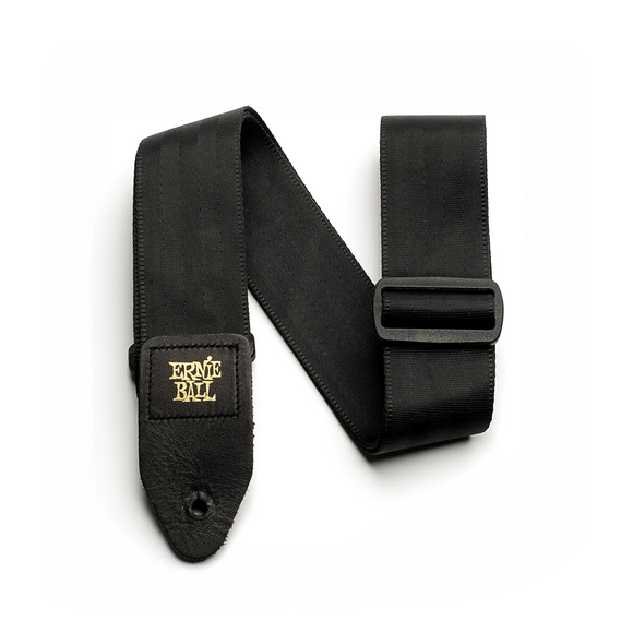 Ernie Ball Black Seatbelt Webbing Guitar Strap