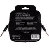 Ernie Ball Flex 20ft / 6m Black Straight Jack - Straight Jack Cable