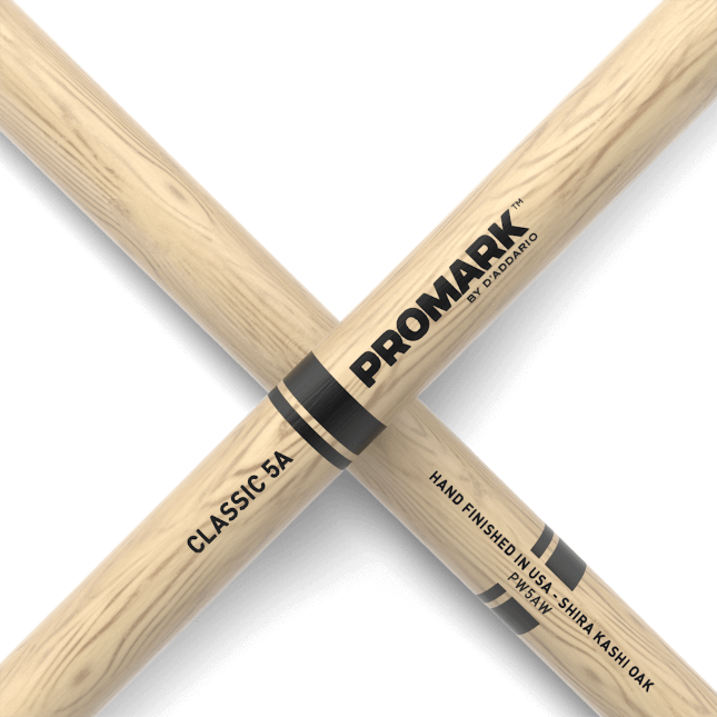 ProMark PW5AW Shira Kashi Oak 5A Attack Drumstick - Oval Wood Tip