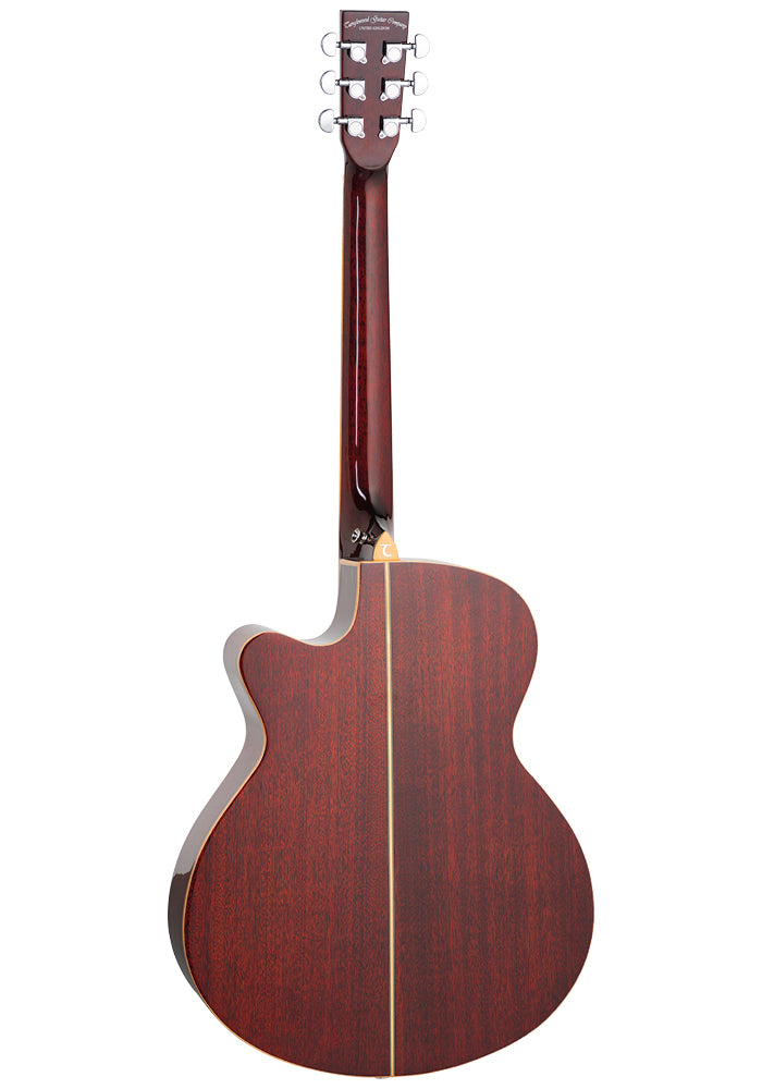 Tanglewood Winterleaf TW4CE-R Solid Top Super Folk Electric Acoustic Guitar - Red Gloss