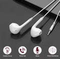 White earbuds - with microphone 3.5mm plug