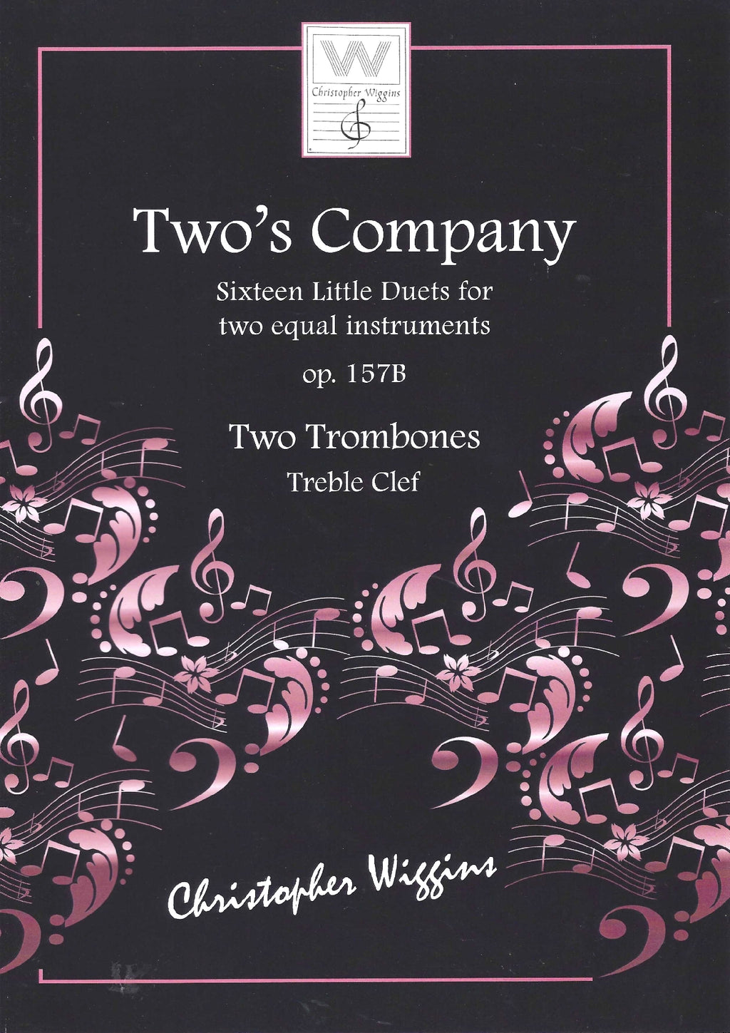 Two's Company - Two Trombones Treble Clef - 16 little duets for two equal instruments op. 157B