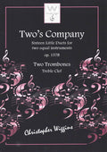 Two's Company - Two Trombones Treble Clef - 16 little duets for two equal instruments op. 157B