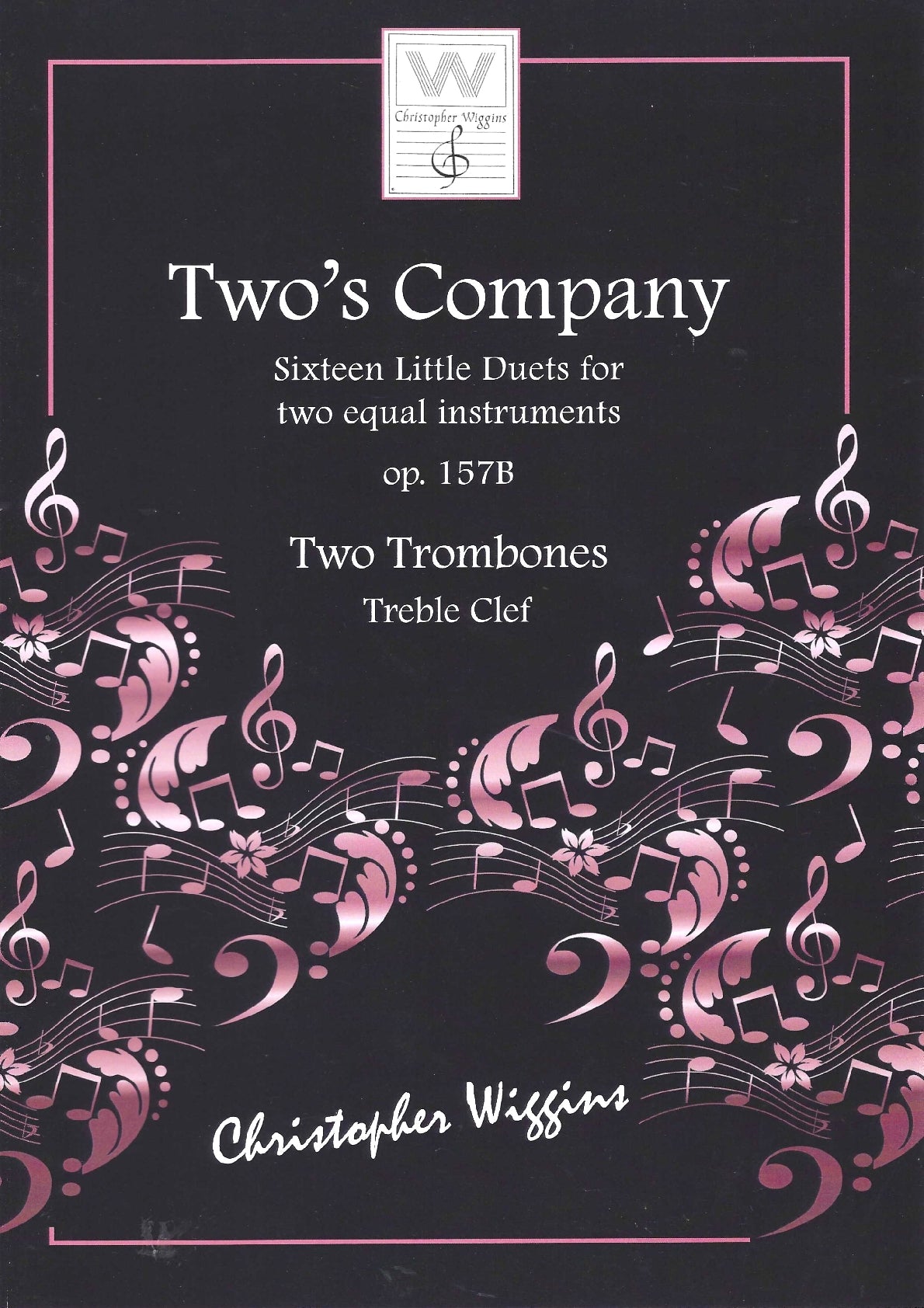 Two's Company - Two Trombones Treble Clef - 16 little duets for two equal instruments op. 157B