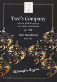 Two's Company - Two Trombones Bass Clef - 16 little duets for two equal instruments op. 157B
