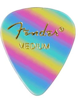 Fender 351 Single Rainbow Graphic Medium Plectrum - Premium Celluloid