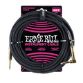 Ernie Ball 10ft / 3m Black Braided Right Angle - Straight Jack Cable