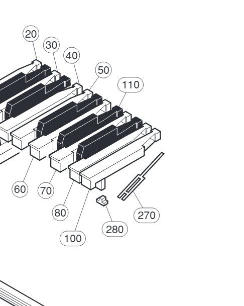 V2211300  VU237500  WJ027800 VAY41300 Rubber buffer for VU101 series Clavinova key [14]